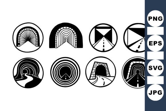 Download Geometric Tunnel Icon Set - Icon Collection