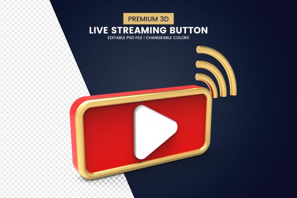 Download Live Streaming Play Button Icon Badge - Icon Collection