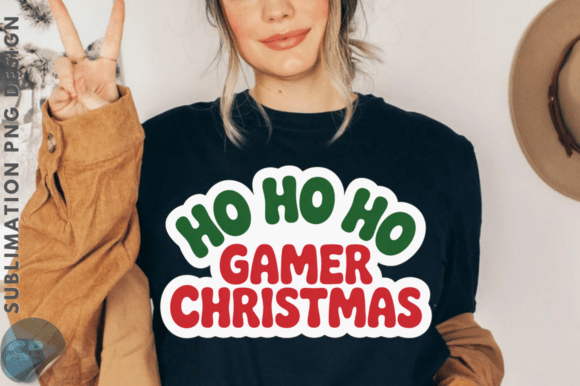 Download Merry Xmas Ho Ho Ho Gamer Christmas PNG - Premium Resources
