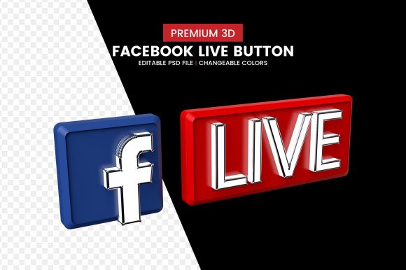 Download Facebook 3d Live Streaming Button Icon - Icon Collection