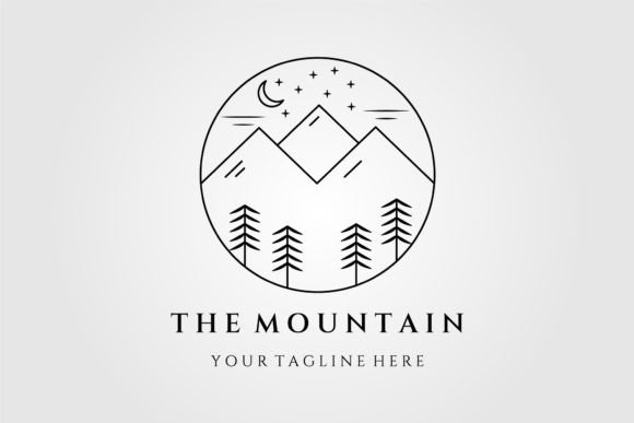 Download Mountain Logo Line Art, Icon and Symbol - Icon Collection