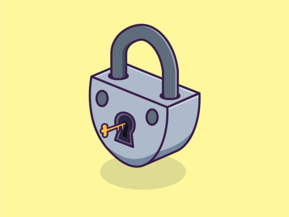 Download Padlock and Key Cartoon Icon - Icon Collection