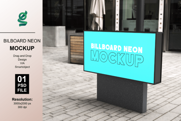 Download Bilboard Neon Mockup - Neon mockup Collection