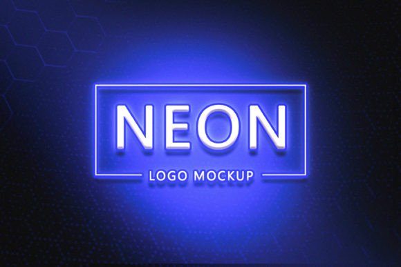 Download Neon Logo Mockup - Neon logo mockup Collection