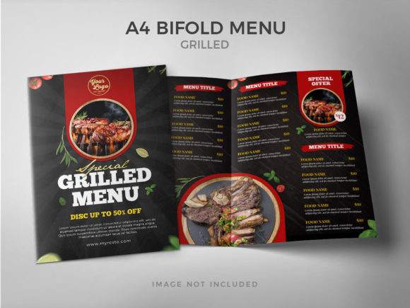 Download A4 Bifold Special Grilled Food Menu - Premium Resources