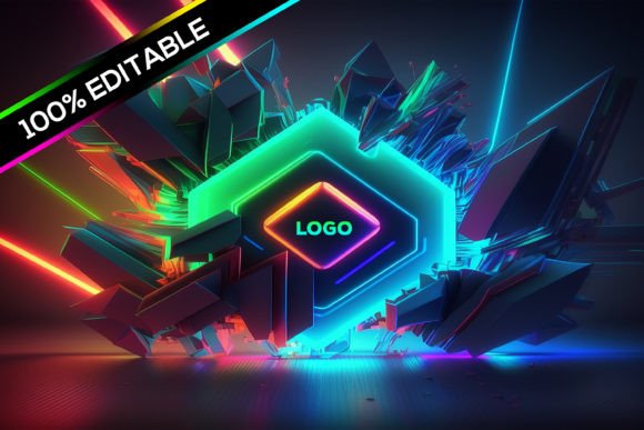 Download Neon Logo Mockup - Neon logo mockup Collection