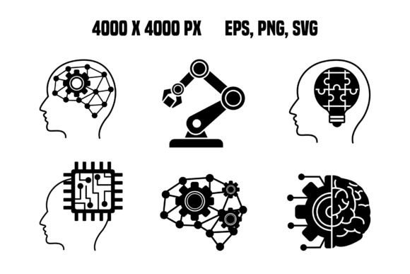 Download Artificial Intelligence Black Icons - Icon Collection