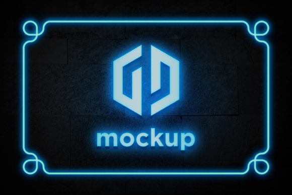Download Neon Logo Mockup - Neon logo mockup Collection