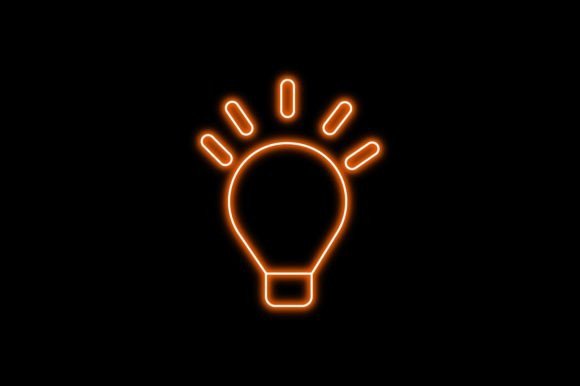 Download Business Icon Orange Neon Lamp - Icon Collection