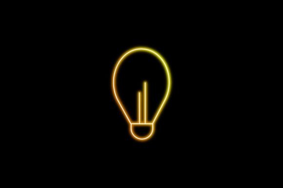 Download Business Icon Yellow Neon Lamp - Icon Collection